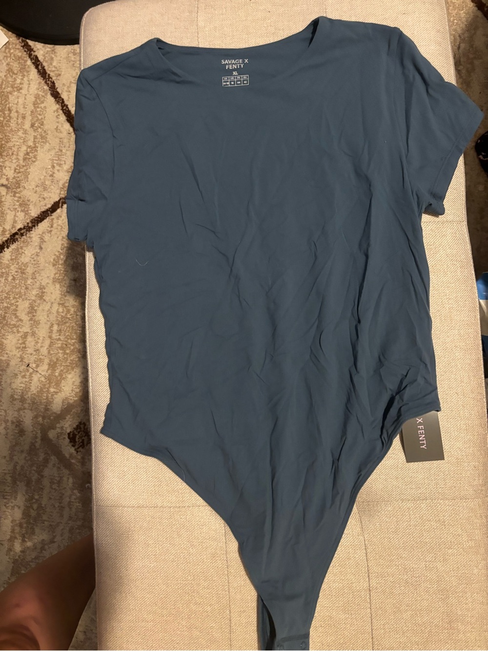 NWT Savage X Fenty  Blue Crewneck Bodysuit